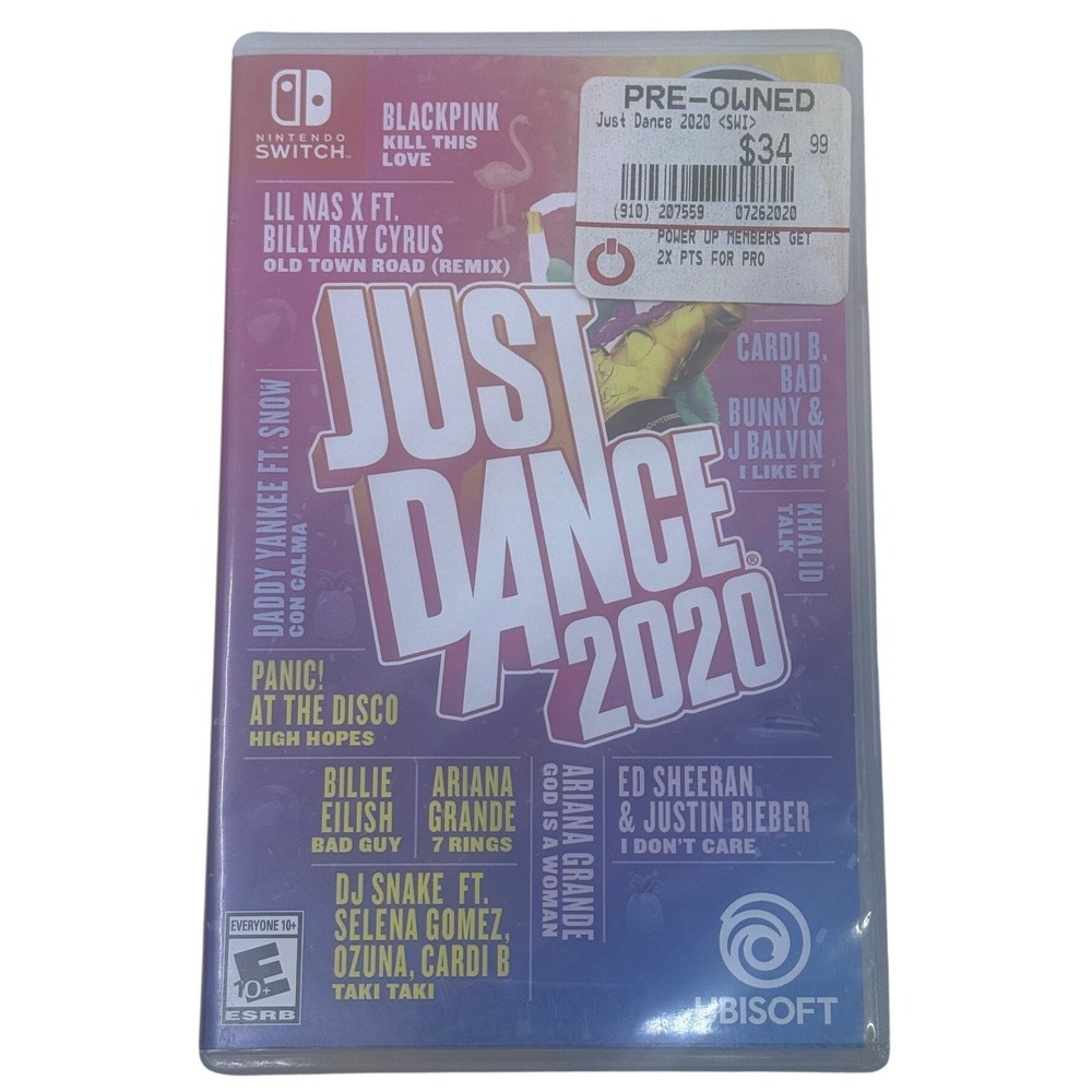 Just Dance 2020 Nintendo Switch Ubisoft Video Game Cartridge with Case